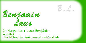 benjamin laus business card